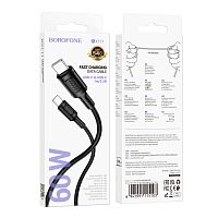 Кабель Borofone BX111 Type-C (m)-Type-C (m) 1м 3.0A 60W ПВХ черный (1/1000)