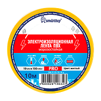 Изолента Smartbuy PRO 19мм*10м ПВХ морозостойкая желтый 