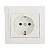 Розетка Makel Defne 1гн. 16A С/З керамика белый 42001008 (1/12)