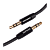 Кабель AUX GoPower Jack 3.5mm (m)-Jack 3.5mm (m) 1.5м TPE черный Premium Zip-Lock c подвесом (1/400)