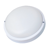 Светильник влагозащищенный Ultraflash LBF-0301S 12W 220V LED IP65 с датчиком движения 140мм белый (1
