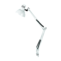 Светильник настольный Camelion KD-312 60W 230V E27 струбцина белый (1/12)
