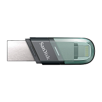 Флеш-накопитель SanDisk Flip iXpand 32GB USB3.1 Lightning (m) пластик голубой серебряный