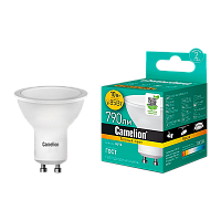 Лампа светодиодная Camelion PAR16 GU10 10W 3000К 170-265V рефлектор матовая (1/10/100)