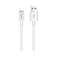Кабель HOCO X23 USB (m)-Lightning (m) 1м 2.1A TPE белый (1/46/276)