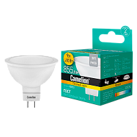 Лампа светодиодная Camelion JCDR GU5.3 9W 3000К 220V софит матовая (1/5/100)