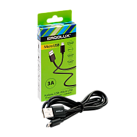 Кабель Ergolux ELX-CDC01-C02 USB (m)-microUSB (m) 1.2м 3.0A силикон черный в коробке (1/10/240)