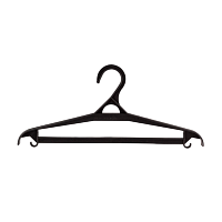 Вешалка-плечики Рыжий кот 48-50р черный (1/100)