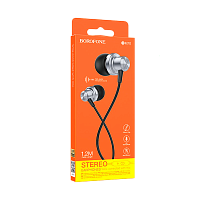 Наушники внутриканальные Borofone BM70 с микр. серебряный (1/76/304)