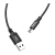 Кабель HOCO X14 USB (m)-microUSB (m) 2.0м 1.7A нейлон черный (1/33/330)
