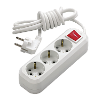 Удлинитель Makel 3р.С/З 5.0м с выкл. белый MGP214 (1/12)