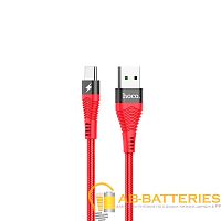 Кабель HOCO U53 USB (m)-Type-C (m) 1.2м 5.0A нейлон красный (1/22/220)