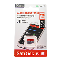 Карта памяти microSD SanDisk ULTRA 128GB Class10 A1 UHS-I (U1) 140 МБ/сек CN (Китай) без адаптера (1