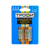 Батарейка Трофи ULTRA LR03 AAA BL6 Alkaline 1.5V (6/60/480/28800)