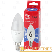Лампа светодиодная ЭРА B35 E14 6W 6500К 220-240V свеча RED LINE (1/10/100)