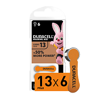 Батарейка Duracell ZA13 BL6 Zinc Air 1.45V (6/60/600)
