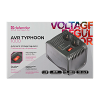 Стабилизатор напряжения Defender AVR Typhoon 1000 320W 2 розетки (1/4)