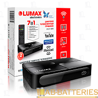 Приставка для цифрового ТВ Lumax DV2118HD DVB-T/T2/C пластик черный (1/20) 