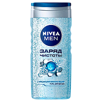 Гель для душа мужской Nivea Заряд Чистоты 250мл (1/12)