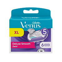 Сменные кассеты Gillette "VENUS Swirl" 5 лезвий 6шт. (цена за 1 шт) (6/60) 