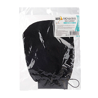 Мочалка для пилинга Рыжий кот вискоза,полиэстер черный (1/12/360)