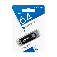 Флеш-накопитель Smartbuy Twist 64GB USB2.0 пластик черный