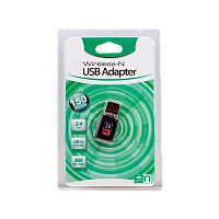 Wi-Fi адаптер Без бренда WD-1507B 2.4 ГГц 150Мбит USB 802.11 без антенны черный (1/500)