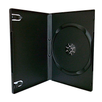 Футляр для DVD (slim),  (7мм)  черный, глянец   new      (100)