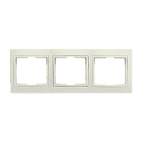 Рамка Smartbuy 3-местная горизонтальная бежевая "Венера"