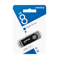 Флеш-накопитель Smartbuy Twist 8GB USB2.0 пластик черный