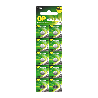 Батарейка GP G13/LR1154/LR44/357A/A76 BL10 Alkaline 1.5V отрывные (10/250/5000) R