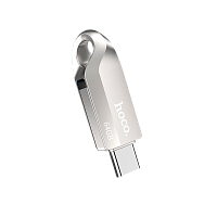 Флеш-накопитель HOCO UD8 64GB USB3.0 Type-C (m) металл серебряный (1/50) 