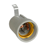 Патрон Прогресс с держателем E27 керамика белый (1/20/400)