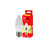 Лампа светодиодная ЭРА B35 E27 6W 2700К 220-240V свеча Eco (1/10/100)