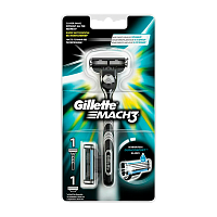 Бритва Gillette "MACH3" 3 лезвия 2 кассеты Shrink 2 (2/20)