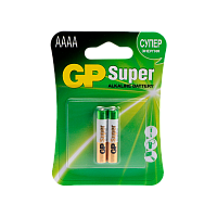 Батарейка GP Super AAAA/25A/LR61/LR8D425 BL2 Alkaline 1.5V (2/20/160) 