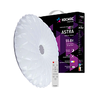 Светильник настенно-потолочный Космос ASTRA Premium 55W 230V LED накладной пульт ДУ белый (1/5)