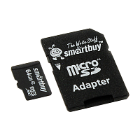 Карта памяти microSD Smartbuy 64GB Class4 4 МБ/сек с адаптером