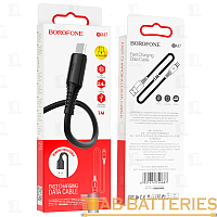 Кабель Borofone BX47 USB (m)-microUSB (m) 1м 2.4A ПВХ черный (1/360)