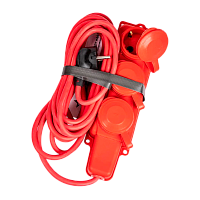 Удлинитель Космос УХз16 3р.С/З 16A 5.0м КГ 3х2.5мм² IP44 красный (1/10)