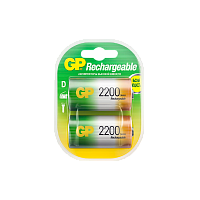 Аккумулятор бытовой GP HR20 D BL2 NI-MH 2200mAh в пластиковой упаковке (2/12/72)