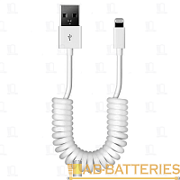 Кабель Smartbuy iK-512sp USB (m)-Lightning (m) 1м 2.1A силикон белый (1/60)