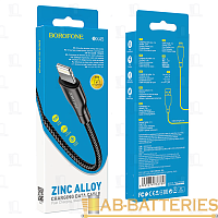 Кабель Borofone BX45 USB (m)-Lightning (m) 1м 2.4A нейлон черный (1/360)
