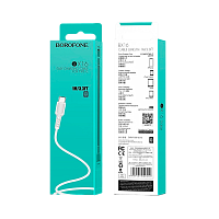 Кабель Borofone BX16 USB (m)-Type-C (m) 1.0м 2.0A ПВХ белый (1/648)