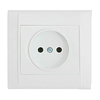 Розетка Makel Defne 1гн. 16A Б/З керамика белый 42001002 (1/12)