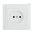 Розетка Makel Defne 1гн. 16A Б/З керамика белый 42001002 (1/12)