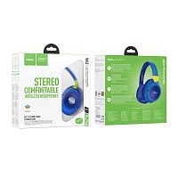 Наушники полноразмерные HOCO W43 bluetooth 5.2 с микр. синий (1/32)