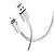 Кабель HOCO UPL12 USB (m)-Lightning (m) 0.3м 2.1A силикон серебряный (1/40/400)