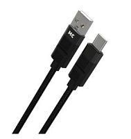 Кабель MORE CHOICE K87a USB (m)-Type-C (m) 1м 3.0A нейлон черный