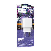 Сетевое З/У HOCO CS52A 1USB 18W QC3.0 белый (1/30/180) 